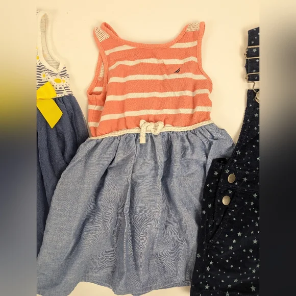 Spring/Summer Toddler Girls Dress and Romper Set Of 4 - 12-18 months - Picture 4 of 6